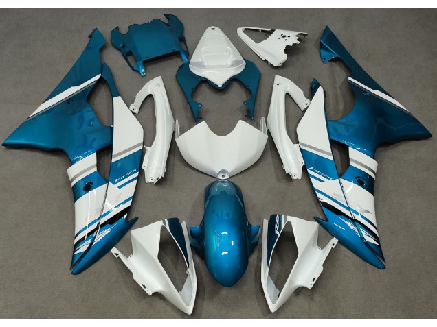 2008-2016 Gloss White and Light Blue OEM Style Yamaha R6 Fairings 2008-2016 Gloss White and Light Blue OEM Style Yamaha R6 Fairings