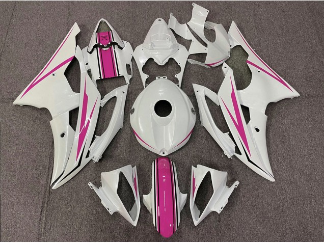 2008-2016 Gloss White and Pink Yamaha R6 Fairings 2008-2016 Gloss White and Pink Yamaha R6 Fairings