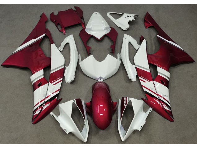 2008-2016 Gloss White and Red OEM Style Yamaha R6 Fairings 2008-2016 Gloss White and Red OEM Style Yamaha R6 Fairings