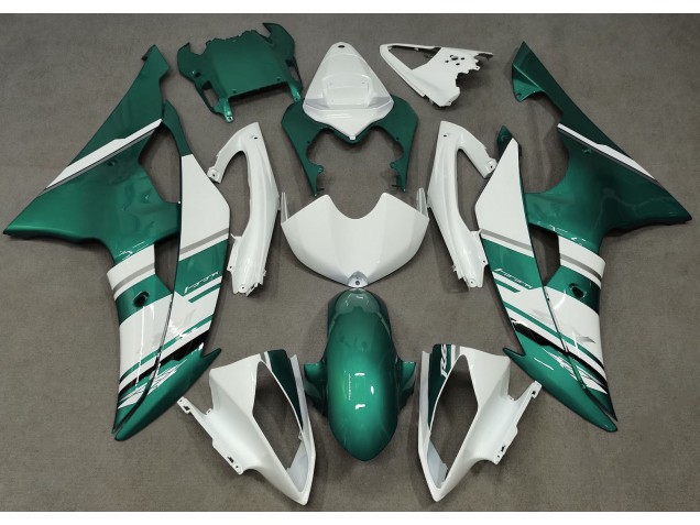 2008-2016 Gloss White and Seafoam Green OEM Style Yamaha R6 Fairings 2008-2016 Gloss White and Seafoam Green OEM Style Yamaha R6 Fairings