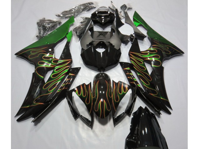 2008-2016 Green Flame Yamaha R6 Fairings 2008-2016 Green Flame Yamaha R6 Fairings