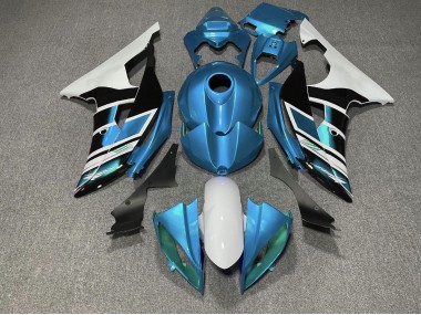 Best Aftermarket 2008-2016 Light Blue Black and White OEM Style Yamaha R6 Fairings