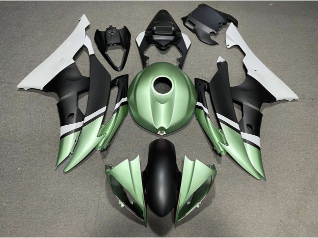 2008-2016 Matte Black and Green Yamaha R6 Fairings 2008-2016 Matte Black and Green Yamaha R6 Fairings