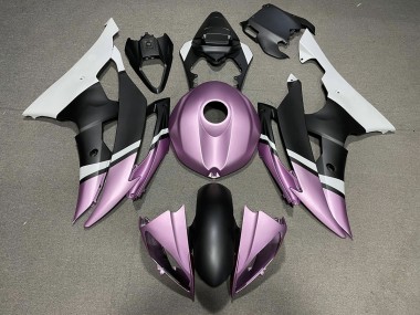2008-2016 Matte Black and Light Purple Yamaha R6 Fairings