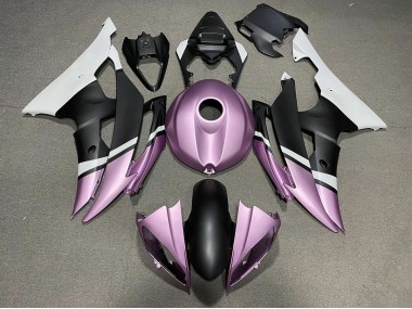 2008-2016 Matte Black and Light Purple Yamaha R6 Fairings