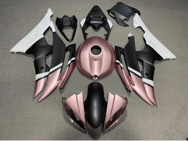 Best Aftermarket 2008-2016 Matte Black and Rose Gold Yamaha R6 Fairings