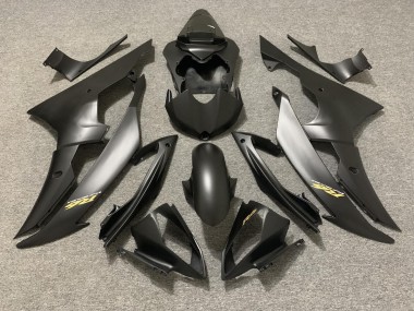2008-2016 Matte Black with Gold Yamaha R6 Fairings