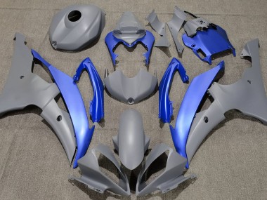 2008-2016 Matte Grey & Blue Yamaha R6 Fairings