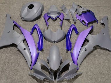 2008-2016 Matte Grey & Purple Yamaha R6 Fairings
