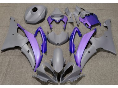 2008-2016 Matte Grey & Purple Yamaha R6 Fairings