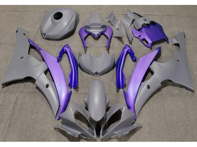 2008-2016 Matte Grey & Purple Yamaha R6 Fairings 2008-2016 Matte Grey & Purple Yamaha R6 Fairings