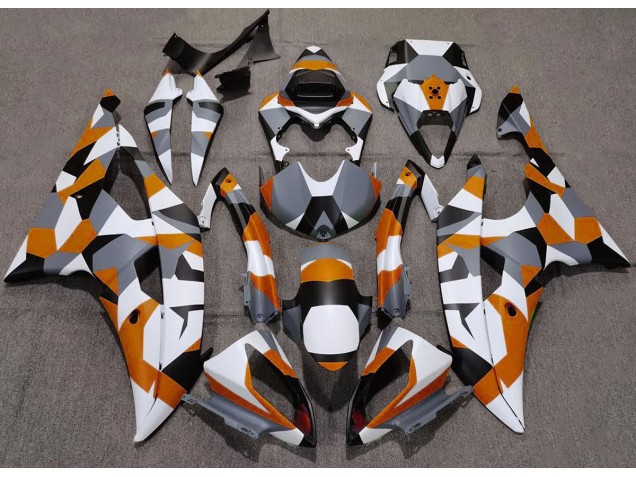 2008-2016 Orange Camo Plain Yamaha R6 Fairings 2008-2016 Orange Camo Plain Yamaha R6 Fairings