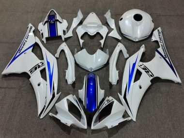 Best Aftermarket 2008-2016 Pearl White and Blue Yamaha R6 Fairings