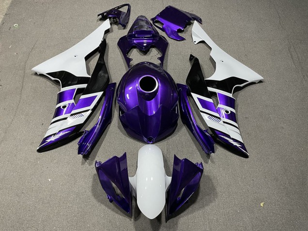 2008-2016 Purple Black and White OEM Style Yamaha R6 Fairings 2008-2016 Purple Black and White OEM Style Yamaha R6 Fairings