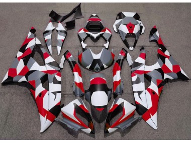 2008-2016 Red Camo Plain Yamaha R6 Fairings