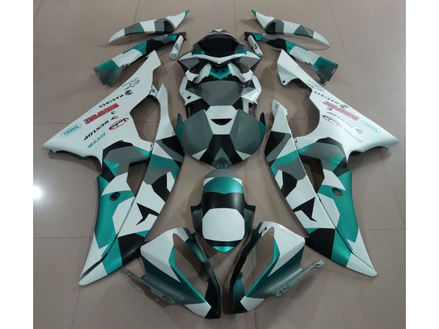 2008-2016 Seafoam Green Snow Camo Yamaha R6 Fairings