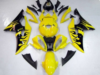 2008-2016 Yellow Flame Yamaha R6 Fairings