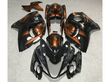 Best Aftermarket 2008-2019 Gloss Black and Deep Orange Suzuki GSXR 1300 Fairings