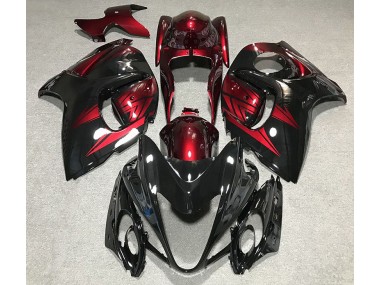 2008-2019 Gloss Black and Deep Red Suzuki GSXR 1300 Fairings