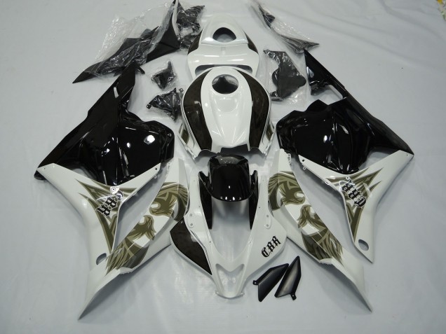 2009-2012 Black gold and white Honda CBR600RR Fairings 2009-2012 Black gold and white Honda CBR600RR Fairings