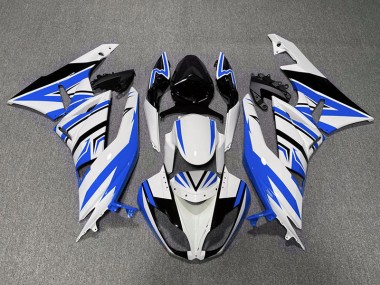 Best Aftermarket 2009-2012 Blue White and Black Zag Kawasaki ZX6R Fairings