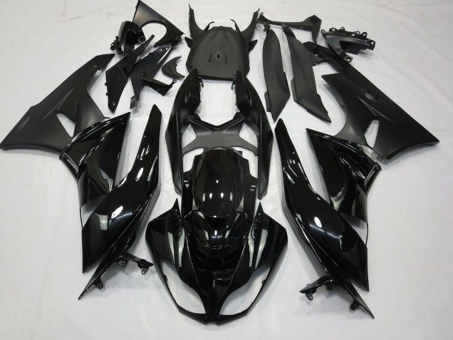 2009-2012 Gloss Black Matte Kawasaki ZX6R Fairings 2009-2012 Gloss Black Matte Kawasaki ZX6R Fairings