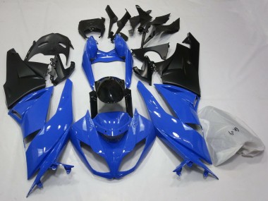 Best Aftermarket 2009-2012 Gloss Blue & Black Kawasaki ZX6R Fairings