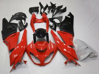 Best Aftermarket 2009-2012 Gloss Red & Black Kawasaki ZX6R Fairings