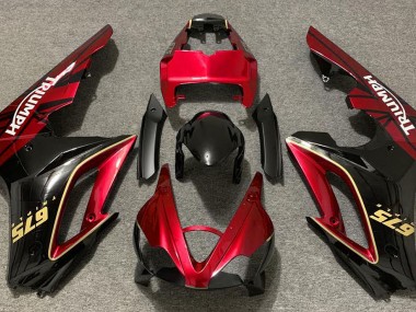 Best Aftermarket 2009-2012 Gloss Red and Black Triumph Daytona 675 Fairings