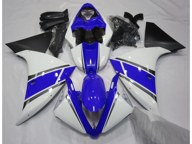 2009-2012 Gloss White and Blue Yamaha R1 Fairings 2009-2012 Gloss White and Blue Yamaha R1 Fairings