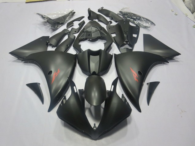 2009-2012 Matte Black Red Yamaha R1 Fairings 2009-2012 Matte Black Red Yamaha R1 Fairings