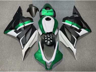2009-2012 Matte Black and Green Star Honda CBR600RR Fairings