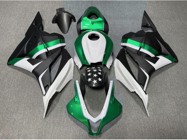 2009-2012 Matte Black and Green Star Honda CBR600RR Fairings 2009-2012 Matte Black and Green Star Honda CBR600RR Fairings