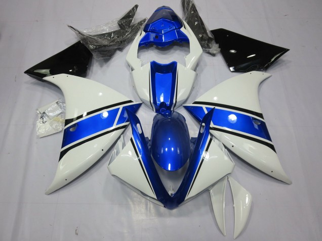 2009-2012 OEM Style Blue White Yamaha R1 Fairings