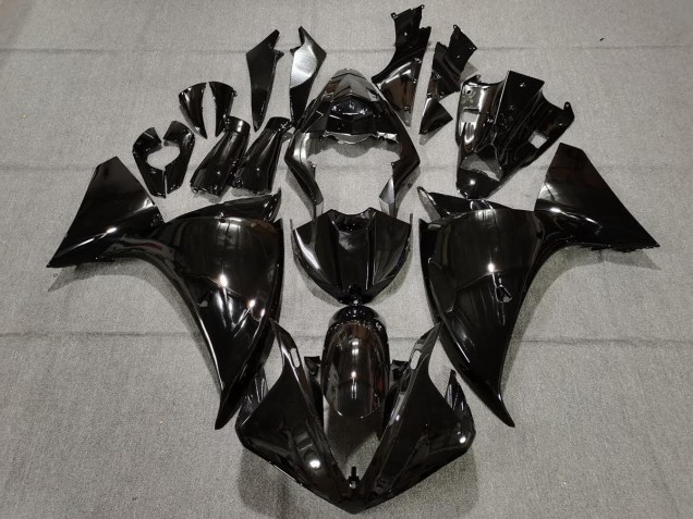 2009-2012 Plain Gloss Black Yamaha R1 Fairings 2009-2012 Plain Gloss Black Yamaha R1 Fairings