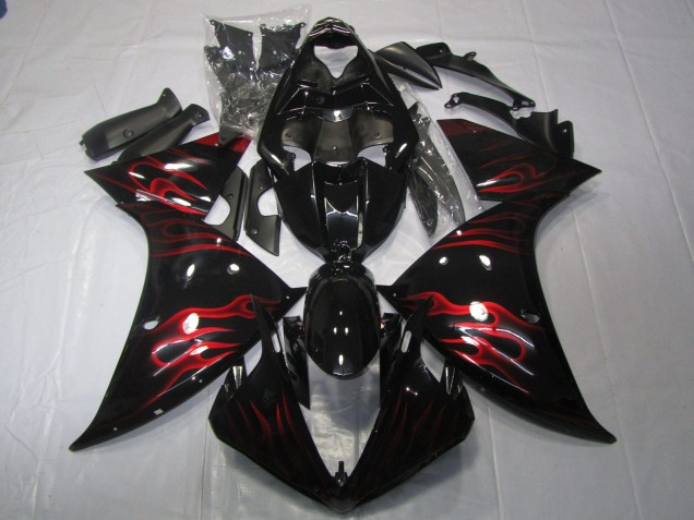 2009-2012 Red Flame Yamaha R1 Fairings 2009-2012 Red Flame Yamaha R1 Fairings