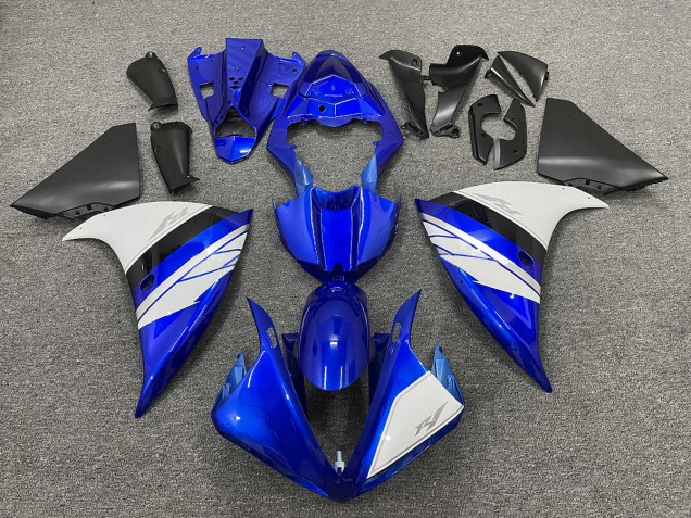 2009-2012 White and Blue Gloss with Black Lowers Yamaha R1 Fairings 2009-2012 White and Blue Gloss with Black Lowers Yamaha R1 Fairings