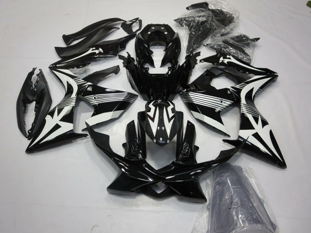 2009-2016 Black and White Suzuki GSXR 1000 Fairings 2009-2016 Black and White Suzuki GSXR 1000 Fairings