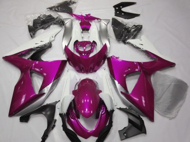 2009-2016 Gloss Pink & White Suzuki GSXR 1000 Fairings