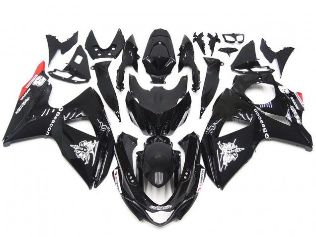 Best Aftermarket 2009-2016 Solid Gloss Black Red style Suzuki GSXR 1000 Fairings