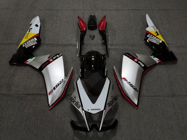 2010-2015 Silver Pirelli & Red Aprilia RSV4 1000 Fairings 2010-2015 Silver Pirelli & Red Aprilia RSV4 1000 Fairings