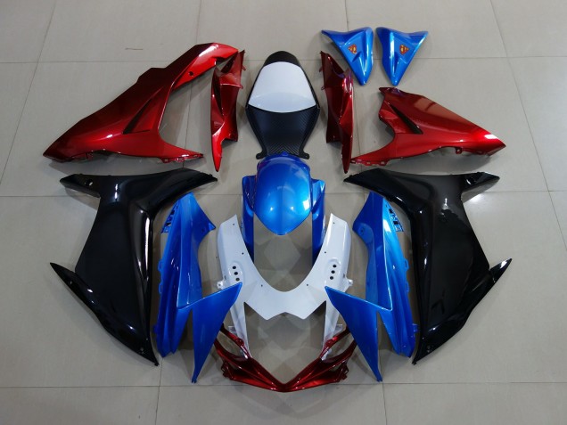 2011-2020 Custom Red Black and Blue Suzuki GSXR 600-750 Fairings 2011-2020 Custom Red Black and Blue Suzuki GSXR 600-750 Fairings