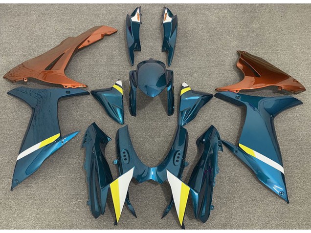 2011-2020 Gloss Light Blue and Orange Suzuki GSXR 600-750 Fairings 2011-2020 Gloss Light Blue and Orange Suzuki GSXR 600-750 Fairings