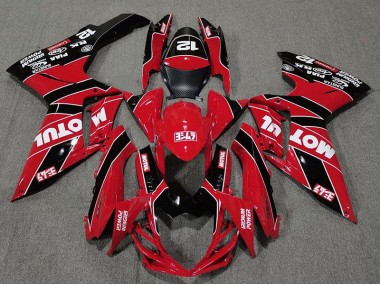 2011-2020 Gloss Red and Black Motul Suzuki GSXR 600-750 Fairings