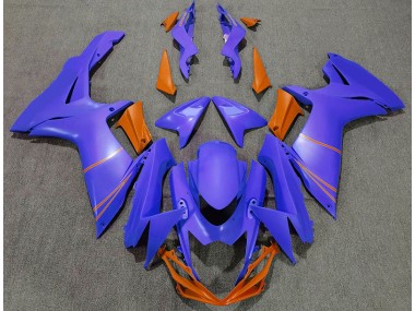 2011-2020 Matte Ocean Blue & Orange Suzuki GSXR 600-750 Fairings