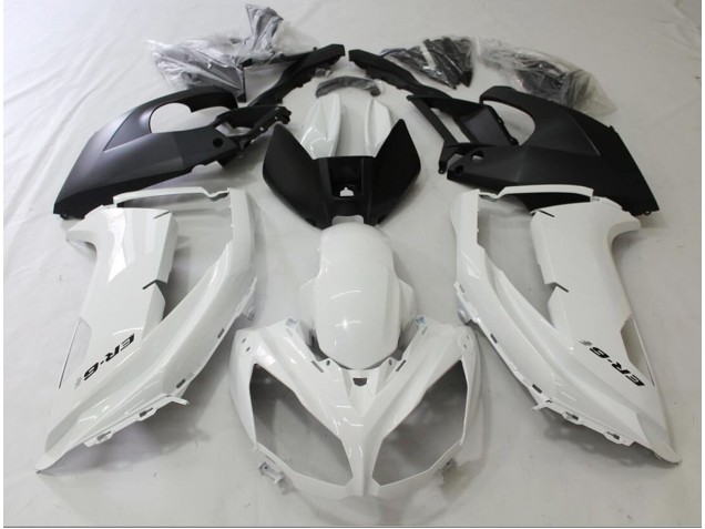 2012-2016 Black and White Kawasaki Ninja 650R Fairings 2012-2016 Black and White Kawasaki Ninja 650R Fairings