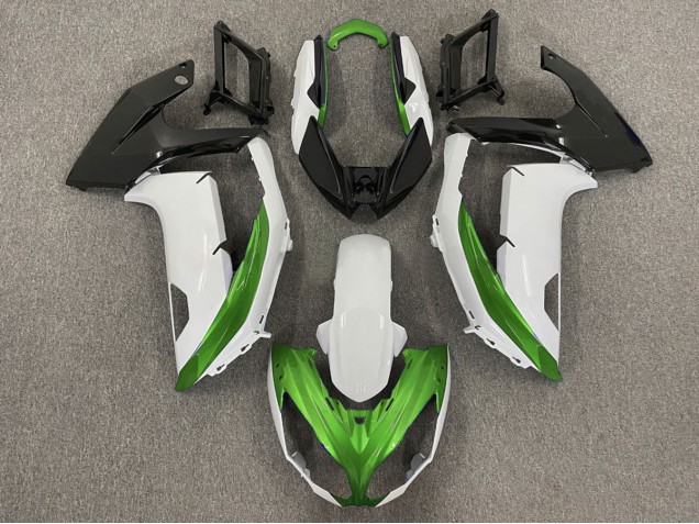 2012-2016 Gloss White & Green Kawasaki Ninja 650R Fairings 2012-2016 Gloss White & Green Kawasaki Ninja 650R Fairings