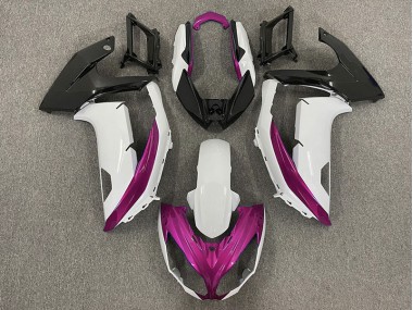 2012-2016 Gloss White & Magenta Kawasaki Ninja 650R Fairings