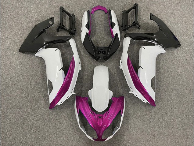 2012-2016 Gloss White & Magenta Kawasaki Ninja 650R Fairings