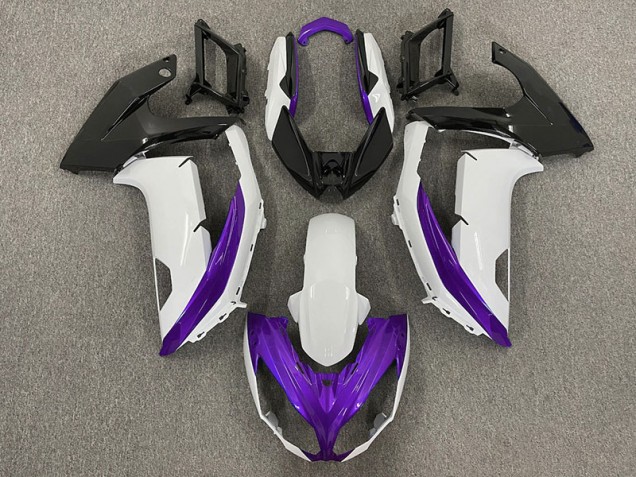 2012-2016 Gloss White & Purple Kawasaki Ninja 650R Fairings 2012-2016 Gloss White & Purple Kawasaki Ninja 650R Fairings